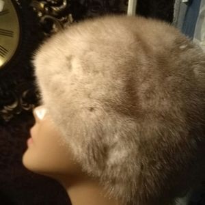 REAL MINK HAT AND COLLAR